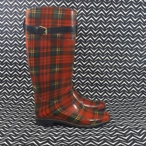 Ralph Lauren Tartan Plaid Rain Boots